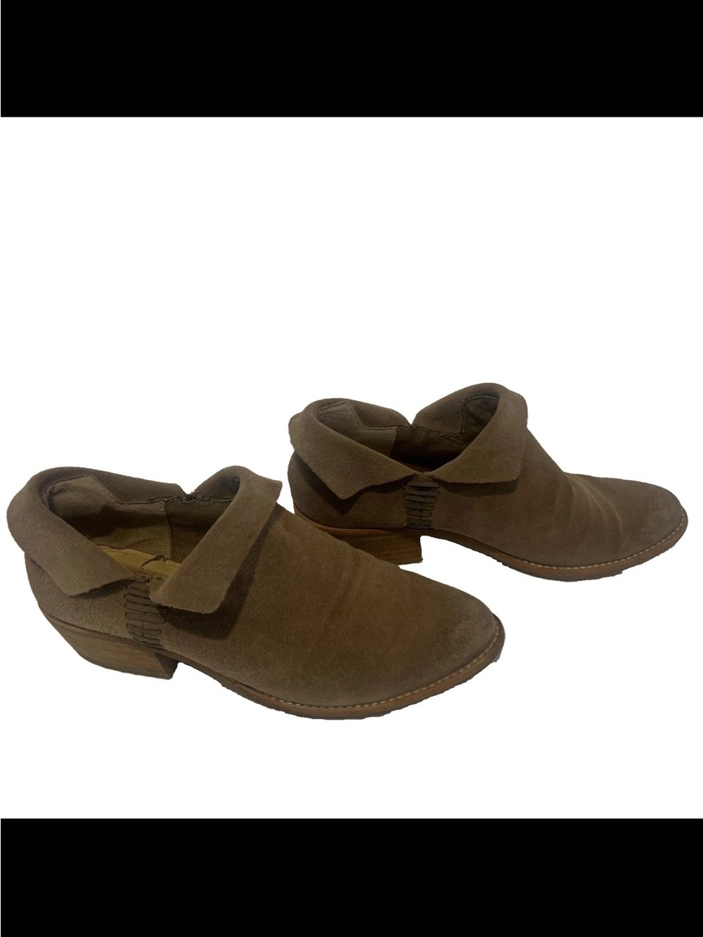 Dolce Vita Ankle Boots Tan Suede Size 7 Cowgirl Chic Western Boho - Picture 5 of 6